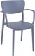 CLYDE-Fauteuil en polypropylène renforcè fibre de verre-Finition anthracite(PAN)