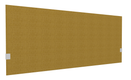 SECRET Panneau-écran acoustique H74cm pour poste solo L.160cm. 2 faces tissu BERTA coloris jaune moutarde. pinces de fixation réglables en hauteur coloris aluminium
