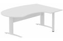 K1 VDF métal compact 90° manager 190x141x104x60cm sur pied de soutien, plateau blanc, structure blanc