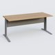 K1 Plateau droit 180x80 avec voile de fond métal. Plateau Noyer et pietement Aluminium