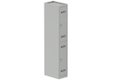 Vestiaire multicases 1 colonne L,30cm 2 cases (fermeture cadenas) H,180xL,30xP,50cm coffre gris clair/portes gris clair