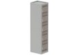Vestiaire multicases 1 colonne L,40cm 5 cases (fermeture cadenas) H,180xL,40xP,50cm coffre gris clair/portes basalte