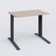 K1 Plateau droit 80x60 pieds fixe. Plateau Acacia et pietement Anthracite