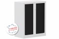 Armoire à rideaux H100xL80cm 2 tablettes