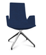 KI fauteuil de conférence haut dossier. piétement 4 branches en aluminium poli