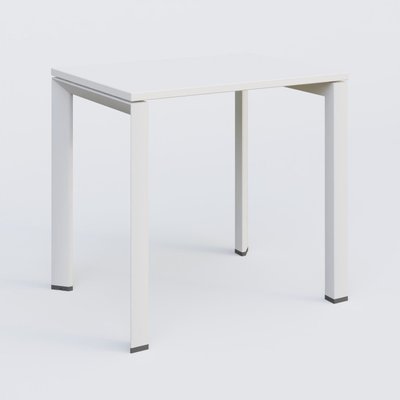 Gamme K7 - Plans droits - K7 plan droit 80*60 sur pieds fixe. Plateau Blanc et pietement Blanc