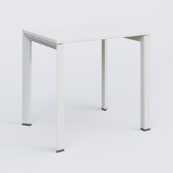 Gamme K7 - Plans droits - K7 plan droit 80*60 sur pieds fixe. Plateau Blanc et pietement Blanc