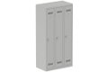 Vestiaire industrie propre 3 portes (fermeture cadenas) H180xL90xP50cm coffre gris clair/ porte(s) gris clair