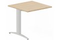 Module composable pied i, L.80xP.80cm, suivant, plateau hêtre, structure aluminium, plateau hêtre, structure aluminium