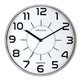 TICTAC Pendule diamètre 28cm, silencieuse, lisible à 30m, fond blanc, cadre alu