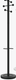 SPOT Portemanteau 6 patères, ht 175cm, porte-parapluies, noir