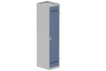 Vestiaire industrie salissante 1 porte (fermeture cadenas) H180xL40xP50cm coffre gris clair/ porte(s) bleu