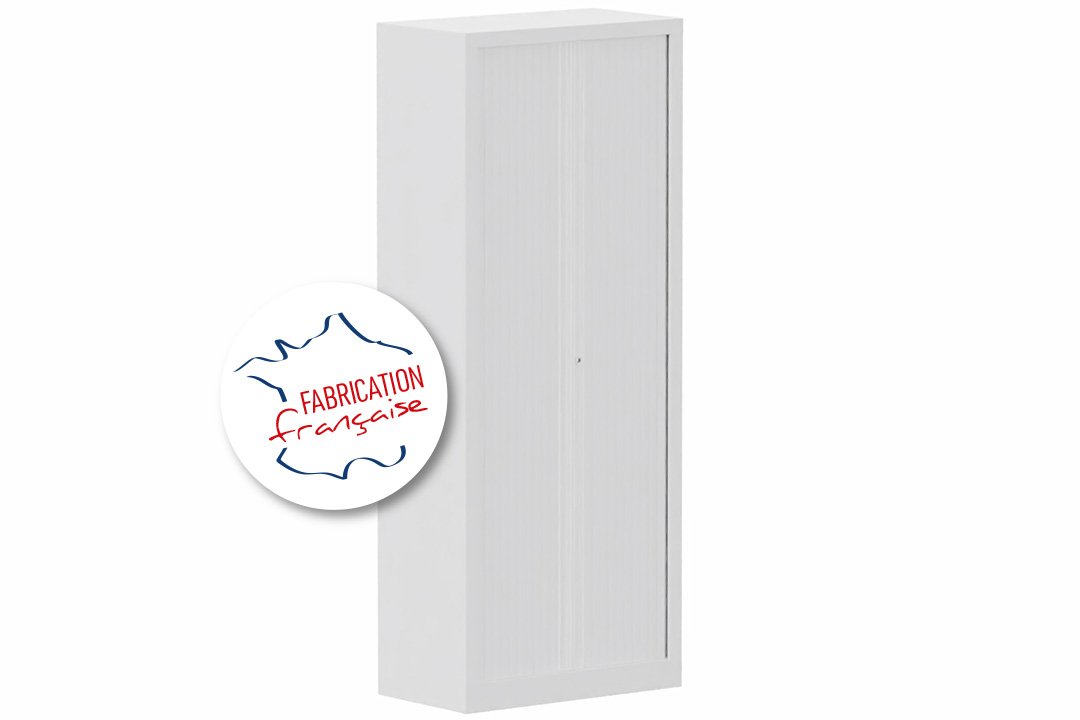 Armoire à rideaux H198xL80cm 4 tablettes