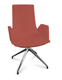 KI fauteuil de conférence haut dossier. piétement 4 branches en aluminium poli
