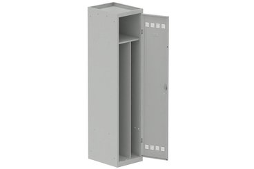 [Pas de famille] - [Pas de sous famille] - Vestiaire industrie salissante 1 porte (fermeture cadenas) H180xL40xP50cm coffre gris clair/ porte(s) gris clair