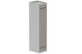 Vestiaire industrie salissante 1 porte (serrure 2 clés) H180xL40xP50cm coffre gris clair/ porte(s) basalte