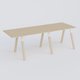 Table Keops Bois 340x120 cm de profondeur et hauteur 109 cm . Plateau épaisseur 25mm.