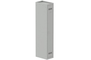 [Pas de famille] - [Pas de sous famille] - Vestiaire industrie propre 1 porte (serrure 2 clés) H180xL30xP50cm coffre gris clair/ porte(s) gris clair