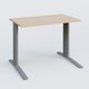 K1 Plateau droit 100x60 pieds fixe. Plateau Hêtre et pietement Aluminium