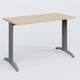 K2 Plateau droit 120x60 pieds fixe. Plateau Hêtre et pietement Aluminium.