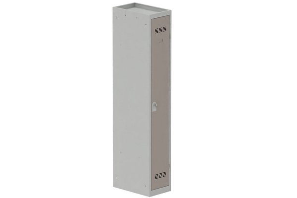 [Pas de famille] - [Pas de sous famille] - Vestiaire industrie propre 1 porte (fermeture cadenas) H180xL30xP50cm coffre gris clair/ porte(s) basalte