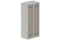 Vestiaire industrie salissante 2 portes (fermeture cadenas) H180xL80xP50cm coffre gris clair/ porte(s) basalte