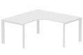 Plan Compact 90° symétrique 160x160/80cm structure pied d'angle blanc/blanc - sur délai - sur délai