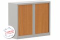 Armoire à rideaux H100xL120cm 2 tablettes