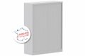 Armoire à rideaux H160xL120cm 3 tablettes