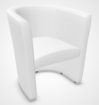 CANAPES - 1 place - CLUB fauteuil 1 place, simili V coloris blanc