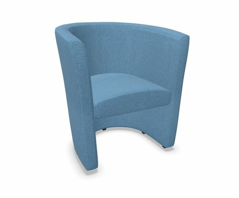 CANAPES - 1 place - CLUB fauteuil 1 place, tissu STEP coloris bleu moyen