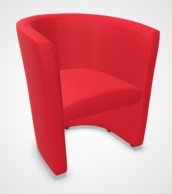 CANAPES - 1 place - CLUB fauteuil 1 place, vinyle VALENCIA coloris rouge (VLD)