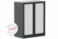 Armoire à rideaux H100xL80cm 2 tablettes