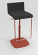 COCKTAIL Tabouret -Finitions : MOSAIC BLACK (M301) / PIETEMENT EPOXY : structure coloris ROUGE MAT (EP39)