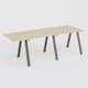 Table Keops Métal 340x120 cm de profondeur et hauteur 109 cm . Plateau épaisseur 25mm.