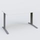 K1 Plateau droit 140x80 pieds fixe. Plateau Blanc et pietement Aluminium