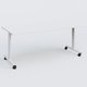 Table abattante gamme Design 180*80 cm. Plateau Blanc et pietement Blanc.