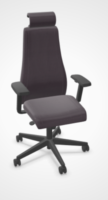 DIRECTION - Fauteuils - SO PRETTY - Fauteuil manager + têtière + accotoirs. Mécanisme synchrone décalé avec translation d'assise. Tissus Lucia Prune YBL YBL