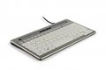 Clavier ergonomique compact, 2 ports USB intégrés, version filaire, L.31xP.17xH.2cm
