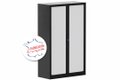 Armoire à rideaux H160xL100cm 3 tablettes