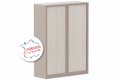 Armoire à rideaux H160xL120cm 3 tablettes