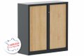 Armoire à rideaux H120xL120cm 2 tablettes