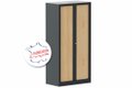 Armoire à rideaux H136xL120cm 3 tablettes
