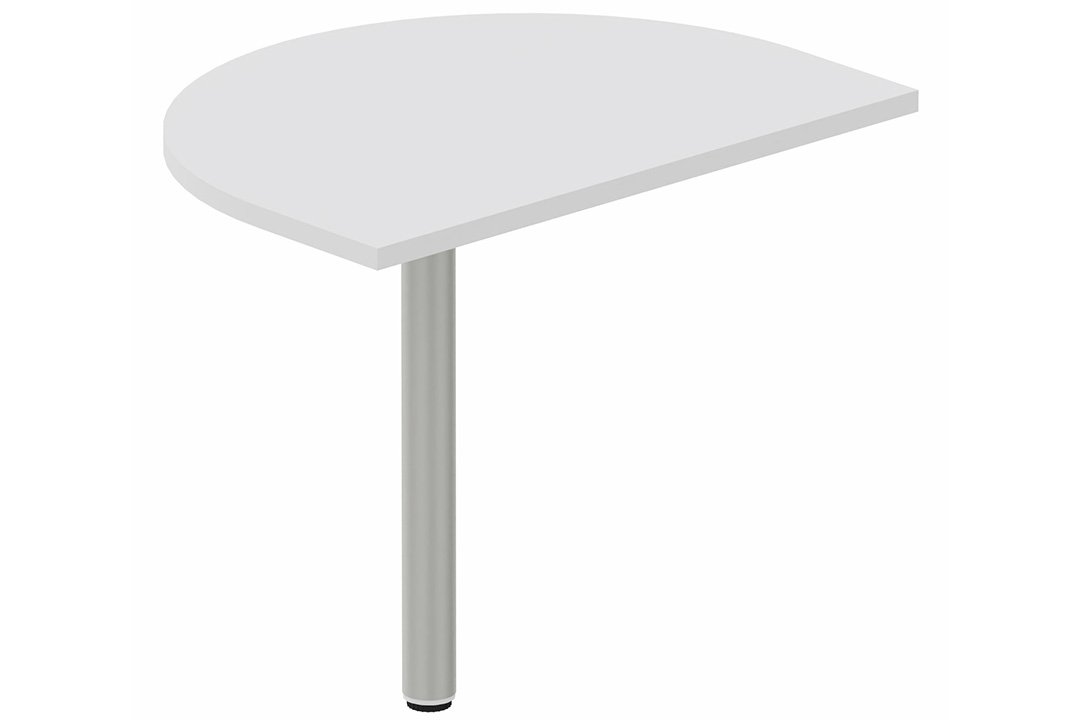 Plan de convivialité 80x60cm sur pied de soutien, plateau blanc, structure aluminium