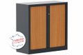 Armoire à rideaux H100xL100cm 2 tablettes