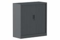 Armoire à rideaux H105xL100cm 2 tablettes