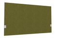 SECRET Panneau-écran acoustique H74cm pour poste solo L.120cm. 2 faces tissu STEP coloris vert chiné. pinces de fixation réglables en hauteur coloris aluminium