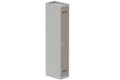 Vestiaire industrie propre 1 porte (fermeture cadenas) H180xL30xP50cm coffre gris clair/ porte(s) basalte