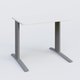 K1 Plateau droit 80x60 pieds fixe. Plateau Blanc et pietement Aluminium
