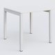 Bureau droit gamme K3 80-80 cm hauteur réglable. Plateau Blanc et pietement Blanc.